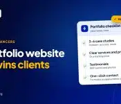 Freelancer portfolio website checklist showing the key pages that win clients