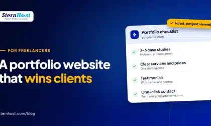 Freelancer portfolio website checklist showing the key pages that win clients