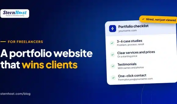 Freelancer portfolio website checklist showing the key pages that win clients