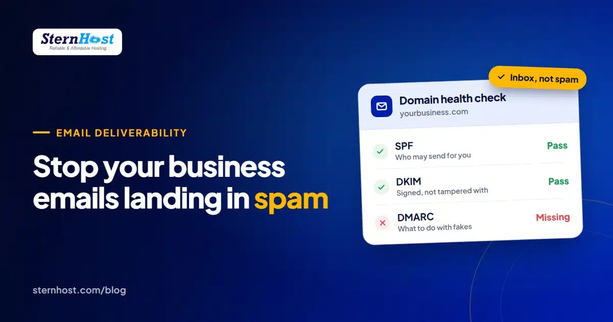 SPF, DKIM and DMARC domain health check showing which email authentication records pass